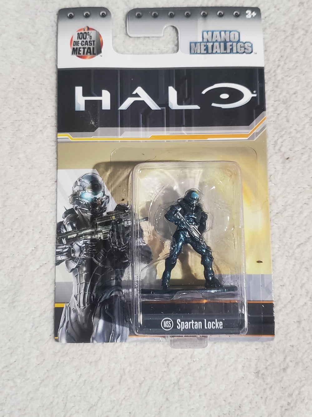 Halo Spartan Locke Nano Metalfigs — Metallic Teal-Blue Figure